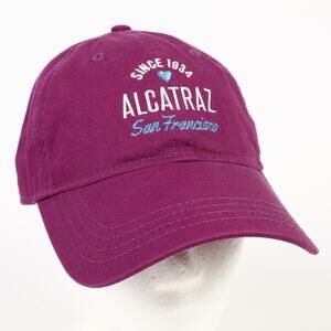 Ouray Alcatraz San Francisco Embroidered 100% Cotton H&L Packable Hat Purple